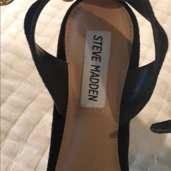New Steve Madden Madeline Black Hell 7.5 - Picture 5 of 5